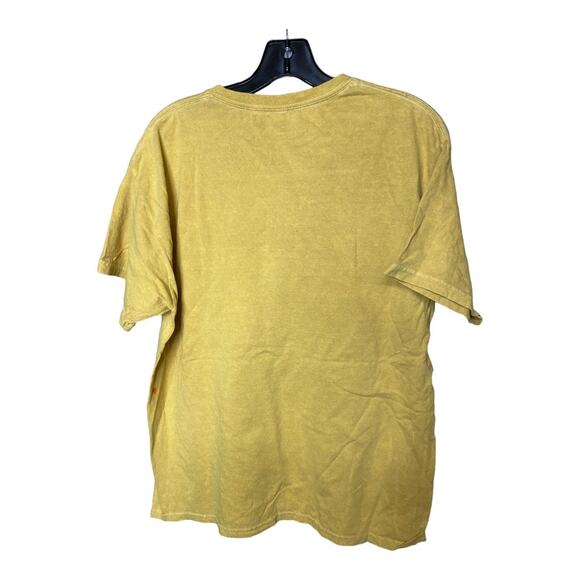 Nirvana Band Tee LARGE Unisex Yellow Crewneck Tshirt Cotton Graphic Short Sleeve - Picture 2 of 4